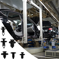 C0333 Kit d'attaches en plastique pour clips de retenue de voiture 200 pièces, rivets à épingle poussoir automatique de tailles populaires, clips universels d'aile de panneau en plastique