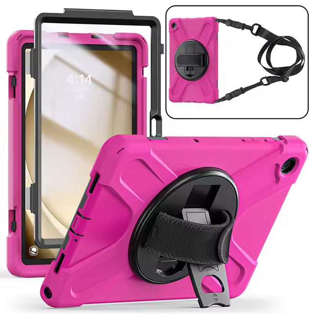 Silicon Shockproof 360 Rotation Tablet Hand Strap case for Samsung Galaxy Tab a 8.0" T290/T295 T510/T515 With Kickstand Tablet