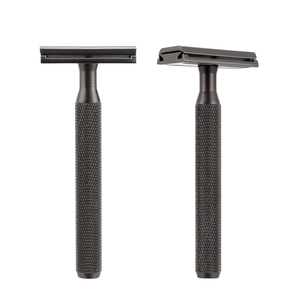 <strong>Double</strong> <strong>Edge</strong> Metal <strong>Razor</strong> with Stainless Steel Blade Reusable Shaving Safety <strong>Razor</strong> with Black Metal Handle Promotion - Product Image 4