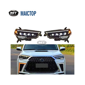 Faros delanteros para Toyota 4Runner 2014-2020 con cuatro luces LED de circulación diurna. - Product Image 1