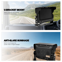 Moniteur LCD grand écran 16:9 avec système PAL/NTSC pour camions lourds et engins de construction – Écran de recul