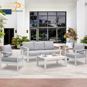 Ensemble <span class=keywords><strong>de</strong></span> canapés d'extérieur en aluminium moderne meubles <span class=keywords><strong>de</strong></span> <span class=keywords><strong>jardin</strong></span> étanche terrasse patio ensemble <span class=keywords><strong>de</strong></span> canapés sectionnels pour Village Courtayrd - Product Image 4