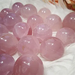 Wholesale Natural Crystal Healing Stones Star Rose Quartz Sphere For Meditation