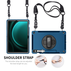 Étui <span class=keywords><strong>portable</strong></span> pour tablette <span class=keywords><strong>Samsung</strong></span> Tab <span class=keywords><strong>S9</strong></span> FE <span class=keywords><strong>Plus</strong></span> 12,4 pouces SM-X616 avec support rotatif à 360°, réglable et sangle résistante à la transpiration - Product Image 4