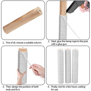 Échantillons gratuits cordon de <span class=keywords><strong>jute</strong></span> en <span class=keywords><strong>sisal</strong></span> naturel bricolage <span class=keywords><strong>corde</strong></span> de chanvre <span class=keywords><strong>corde</strong></span> de manille arbre à chat griffoir <span class=keywords><strong>corde</strong></span> de reliure pour la décoration - Product Image 3