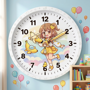 Reloj de Pared de Cuarzo Estilo Pastoral Europeo OEM, Decoración Personalizada para el Hogar, Mecanismo Silencioso de Madera MDF para Sala de Estar Estilo Rústico - Product Image 1