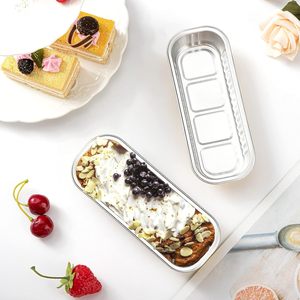Baking Mini Loaf Pans With Lids and 50pack 200ml 6.8oz Aluminum <b>Foil</b> Mini Cake Pans Disposable Rectangle Baking Tins <b>Containers</b> - Product Image 4