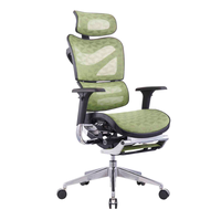 Chaise de bureau pivotante confortable, chaise ergonomique pour ordinateur, chaise en maille respirante avec accoudoirs 3D et repose-pieds pour la maison et le bureau