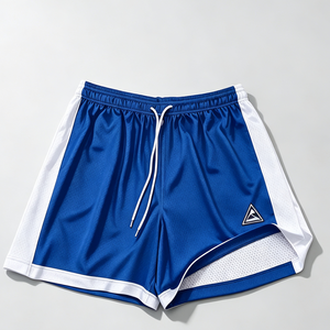 Individuelles Logo 250GSM Schwere Mesh-<span class=keywords><strong>Shorts</strong></span> Hochdichte Atmungsaktive Athletische Basketball-Gym-<span class=keywords><strong>Shorts</strong></span> für Herren - Product Image 2