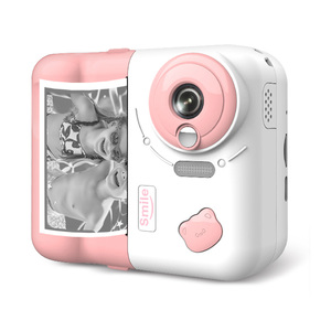V19 Kids Instant <b>Print</b> <b>Camera</b> Thermal Inkless Photo <b>Camera</b> 1080P Video 2.4 Inch Screen Filter Toy Selfie <b>Camera</b> Gift - Product Image 1