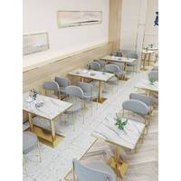 Sièges de restaurant commerciaux de luxe, canapé moderne personnalisé en cuir PU imperméable, table à manger en marbre pour hôtel et école