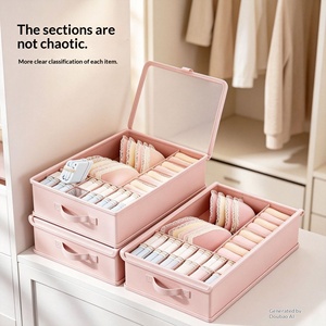 Underwear Lingerie Storage Box <b>Drawer</b> <b>Divider</b> Organizer Bra Sock Compartmentalized Solution Intimate Apparel Container Oxford - Product Image 2