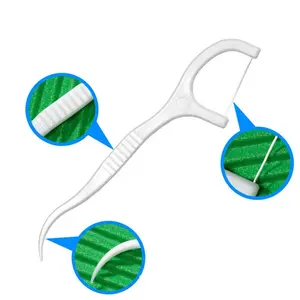 Kotak 50 floss gigi Biodegradable pilihan disesuaikan F atau Y bentuk benang gigi