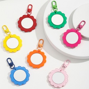 <span class=keywords><strong>Porte</strong></span>-clés <span class=keywords><strong>miroir</strong></span> de maquillage portable pour filles, personnalisé avec logo tournesol, simple face - Product Image 2