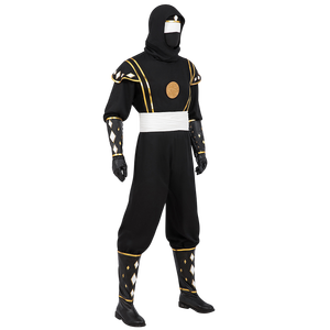 Costume da Cosplay Personalizzato dei Mighty Morphin <span class=keywords><strong>Power</strong></span> <span class=keywords><strong>Rangers</strong></span> Black Ninja per Halloween, Eventi e Spettacoli - Product Image 4