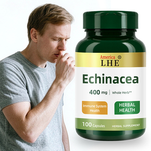 Complément alimentaire à base d'échinacée Shecome Herbal, favorise la santé immunitaire, 400 mg, 100 capsules d'échinacée pour adultes - Product Image 1