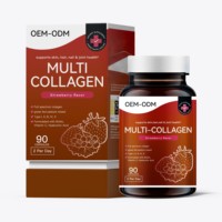 Fruit-flavour collageen complex capsules voedingssupplement voor gezonde haargroei, huid en nagels