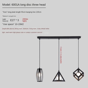 Lámpara colgante pequeña y moderna de hierro con control remoto, cubierta acrílica, montaje empotrado, lámpara de techo para comedor - Product Image 6