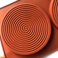Moule à mousse d'encens anti-moustique de forme ronde à 2 cavités Moule à savon en silicone pour bricolage Moule à base de gâteau