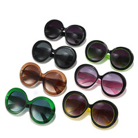 Lunettes de Soleil Rondes Personnalisées Populaires Protection Solaire Style Rétro Polyvalentes