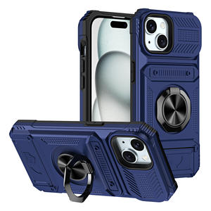 Funda para iPhone 17 Pro Max, con ranura oculta para tarjetas, estilo soporte magnético para coche, funda protectora completa a prueba de golpes - Product Image 3