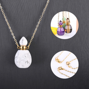 Pendentif Bouteille d'Huile en Cristal Naturel 2025 – Artisanat de Pierres Guérisseuses, Collier Bouteille de Parfum en Cristal - Product Image 5