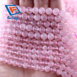 ลูกปัดควอตซ์ลายกุหลาบมาดากัสการ์ธรรมชาติลูกปัดอัญมณีทรงกลม6 8 10มม. สำหรับการทำเครื่องประดับ DIY - Product Image 1
