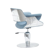 Accepter uniquement les équipements de mobilier de salon de coiffure personnalisés fauteuil de coiffure fauteuil à base ronde multifonction beauté bleu chaise de salon meubles de salon pour dames