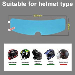 Pellicola antiappannamento per casco pellicola antipioggia per casco moto con rivestimento Nano trasparente HD adesivo per lenti antipioggia per la sicurezza in bicicletta - Product Image 5
