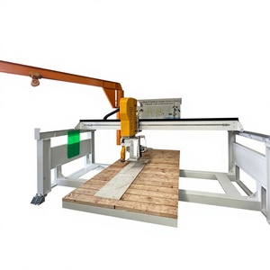CNC Router <b>Stone</b> <b>Cutting</b> <b>Machine</b> 1500mm Max Length 250mm Thickness Yellow Hydraulic Bridge Saw for Marble - Product Image 1