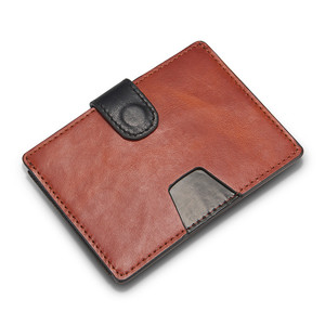 Nueva <span class=keywords><strong>cartera</strong></span> elástica de cuero antipérdida delgada, tarjetero, <span class=keywords><strong>cartera</strong></span> pequeña, monedero para mujer, <span class=keywords><strong>cartera</strong></span> minimalista para hombre - Product Image 1