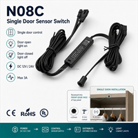Capteur de porte simple OEM Série N 12V 24V Contrôle centralisé Installation facile Encastré 8mm Armoire automatique N08C-24