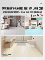 Peinture murale intérieure, revêtement liquide imperméable changeant de couleur pour carrelage céramique, application par pulvérisation pour la rénovation de salles de bain et de maisons