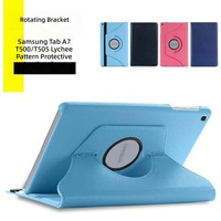Étui de protection rotatif pour tablette Samsung Tab A7/T500, coque intégrale avec support, anti-chute, en cuir PU, accessoire