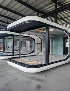 Fabrication en usine de maisons mobiles de luxe haut de gamme pour <span class=keywords><strong>l</strong></span>'extérieur, capsules spatiales, maisons préfabriquées avec cuisine et salle de bain - Product Image 6