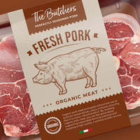 Papier recyclé à impression personnalisée Écologique Compostable Congelé PLA Étiquette Viande Alimentaire Autocollant Manchon d'Emballage pour Bol Conteneur