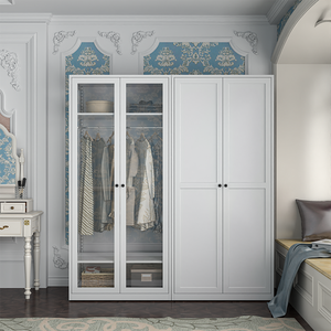 Armoire blanche à 2 portes, meubles de salon, armoire en métal - Product Image 4