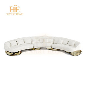 Luxury Modern Curved with Fabric Cover and Sponge Filling for Apartment & Villa Living Rooms <b>Complete</b> <b>Set</b> <b>Bed</b> - Product Image 4