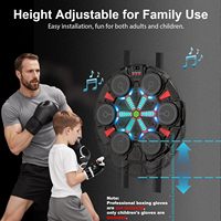 RS Nouvelle Conception Machine de Boxe Musicale Électronique en Plastique, Cible de Réaction Intelligente à Fixation Murale pour Enfants