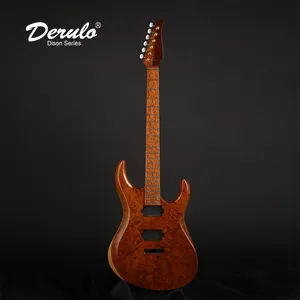 Derulo Chitarra Elettrica FAI DA TE Su Misura di Alta Qualità 6 Corde Incompiuto Brid Eye Maple Top & Neck & Tastiera Customshop