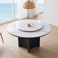 Ensemble de table à manger en pierre naturelle pour l'extérieur, meubles de salon, table en marbre, table à manger en travertin