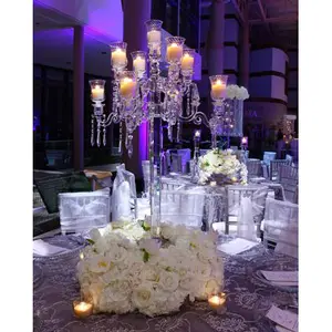 Vintage Luxury Multi Arms Crystal Candelabra For Wedding Table Decoration Wholesale In Bulk Customized Size Color