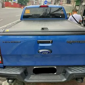 Penutup Tonneau penutup Shutter penutup rol aluminium dapat ditarik truk Pickup untuk MITSUBISHI triton l200 atlet Strada