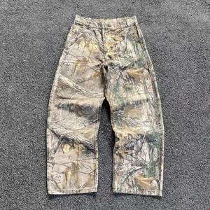 Cross-Border Factory Direct <b>Sale</b> 2025 Winter New Retro Casual Versatile Branch Washed Vintage Mid Painted Work Pants - Product Image 1