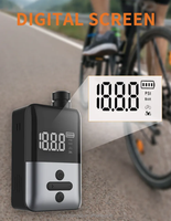 Pompe à air miniature sans fil portable de haute qualité en plastique avec affichage numérique LED automatique pour gonflage des pneus de vélo et de voiture