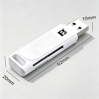Lector de Tarjetas USB 3.0 2 en 1, Lector de Tarjetas de Memoria SD TF, Adaptador Multitarjeta de Alta Velocidad para Computadora Portátil