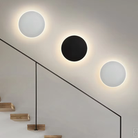 Lampe murale LED d'intérieur, lampe décorative pour salon, luminaire pour la maison, lampe pour grenier, lampe pour escalier, aluminium circulaire, AC 90-260 Volts