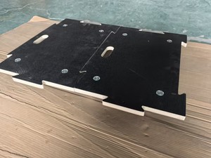 Chariot à roulettes 4 roues robuste, chariot à plateforme en bois connectable, capacité de charge de 441 lb, transpalette en bois, déplaceur de meubles en bois - Product Image 5