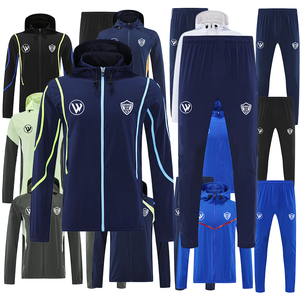 2526 venta al por mayor Tailandia calidad All Football Club Equipo Nacional manga larga entrenamiento cortavientos hombres chaqueta de fútbol con capucha - Product Image 5