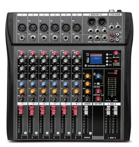 6CH 8CH 12CH 16CH High Fidelity with Effector can connect USB and mobile professional performance grade mixer for home or DJ use